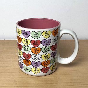 1986 Chris Davenport Conversation Candy Hearts Valentine's Day Coffee Mug